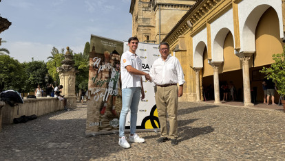 Pablo Sánchez, junto a Rafael Blanco, en su presentación