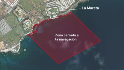 Espacio cerrado al tráfico marítimo en torno a La Mareta