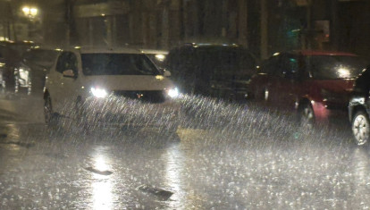 Imagen de archivo de fuertes lluvias en la ciudad de Valencia