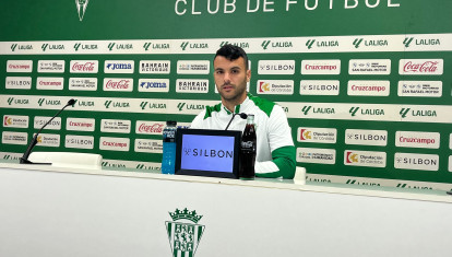 Álex Martín, en la rueda de prensa previa al Deportivo