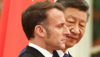 Xi Jinping y  Emmanuel Macron