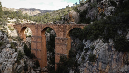 Imagen de archivo de un tramo del acueducto romano más grande de España, situado en el interior de Valencia
