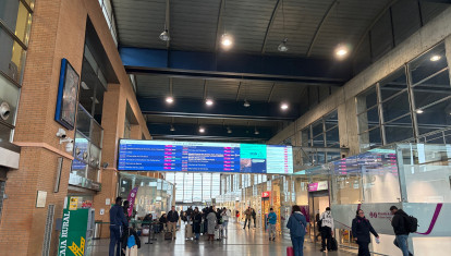 Estación de trenes de Córdoba en el inicio de la huelga