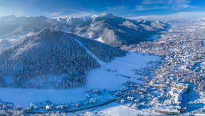 Vista panorámica de Zakopane en invierno