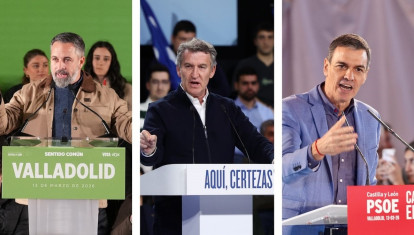 Santiago Abascal, Alberto Núñez Feijóo y Pedro Sánchez en los cierres de campaña de sus partidos en Valladolid

CLAUDIA ALBA - EUROPA PRESS
14/3/2026