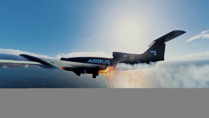 Vuelo de demostración del Bird of Prey de Airbus con el lanzamiento del misil Mark