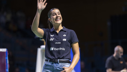 Carolina Marín recibe un homenaje en el marco de los Campeonatos de Europa de bádminton
