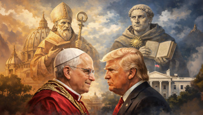 Papa León XIV, Donald Trump, Santo Tomás y San Agustín