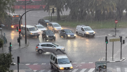 Imagen de un día de lluvia en la ciudad de Valencia.