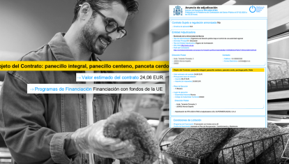 Adjudicación para la compra en un supermercado a cargo de los fondos europeos