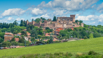 Pueblo amurallado de Gradara, en la provincia de Pesaro y Urbino, en Le Marche