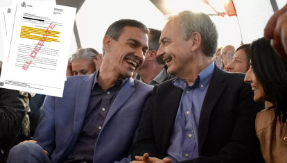 Pedro Sánchez junto a José Luis Rodríguez Zapatero