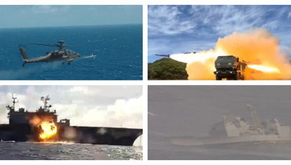 Secuencia del hundimiento del USS Mobile Bay (CG-53) y USS Peleliu (LHA-5) en el ejercicio militar RIMPAC