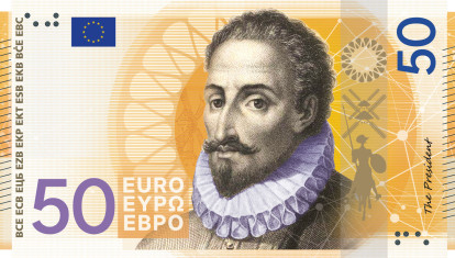 El rostro de Cervantes podría figurar en los billetes de 50 euros