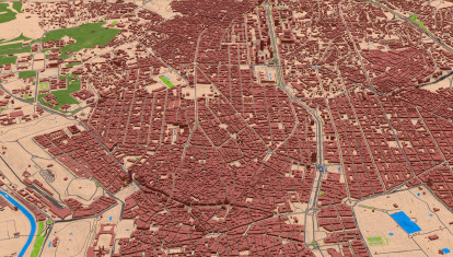 Vista aérea 3D Madrid España