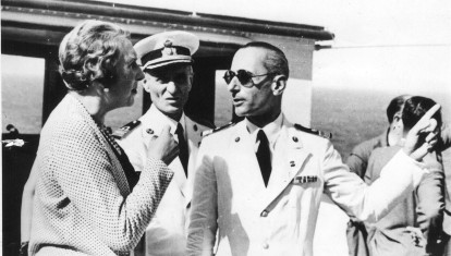 La reina Victoria Eugenia durante la travesía hacia Nueva York, donde visitará a su hijo mayor, Alfonso de Borbón y Battenberg