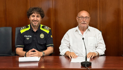 Òscar Soler, jefe de la Policía Local, y Pep Ortiz, concejal de Seguridad Ciudadana