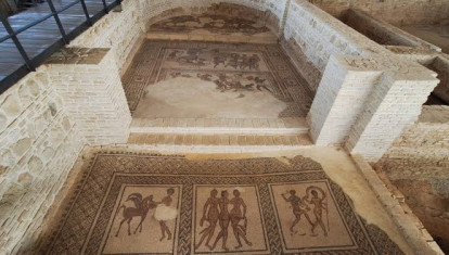 Una de las estancias encontradas de la villa de Fuente Álamo en Puente Genil