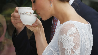 Kate Middleton , The Duchess of Cambridge attends a Diamond Jubilee Tea Party at the British High Commission in Kuala Lumpur, as part of a nine-day tour of the Far East and South Pacific, with the Duke of Cambridge, in honour of the Queen's Diamond Jubilee.