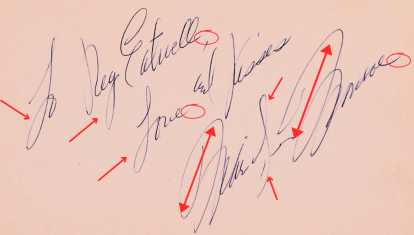 La firma de Marilyn Monroe
