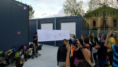 Barracones en el Instituto Escuela Els 30 Passos
