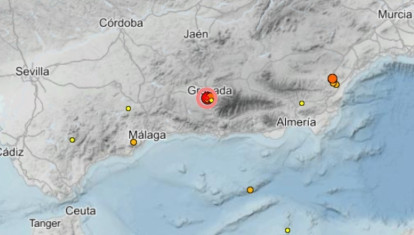 Mapa del terremoto sufrido en Granada