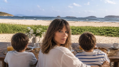 Alejandra Gere con sus hijos