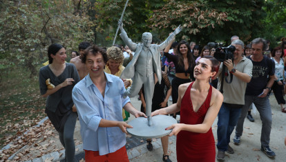 Momento de la performance denominada 'Saca Nocturna' en Madrid