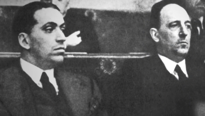 José Calvo Sotelo junto a José María Gil-Robles, líder de la CEDA