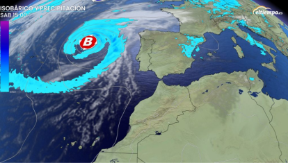 Borrasca atlántica situada al noroeste peninsular