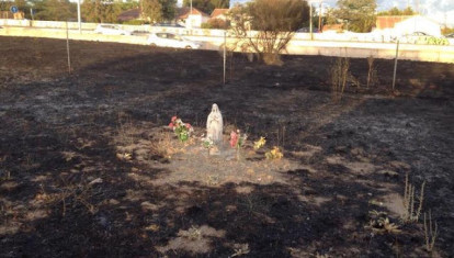 La Virgen intacta en el incendio de El Goloso