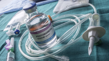 Vial con dosis de pentobarbital