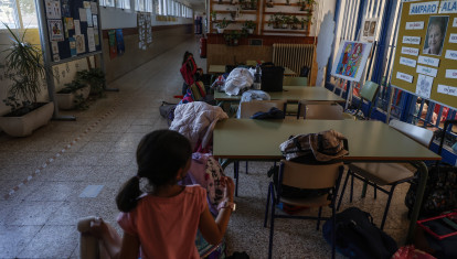 Imagen de uno de los colegios afectados por la dana de Valencia