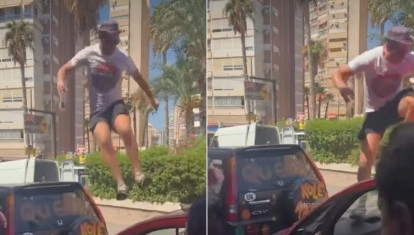 Secuencia de un joven practicando la actividad