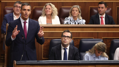 El presidente del Gobierno, Pedro Sánchez, interviene durante una sesión plenaria en el Congreso de los Diputados, a 9 de septiembre de 2026.