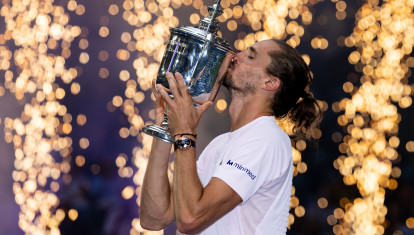 El tenista alemán Alexander Zverev tras ganar el US Open