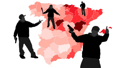 Tasa de delincuencia extranjera en España, por provincias