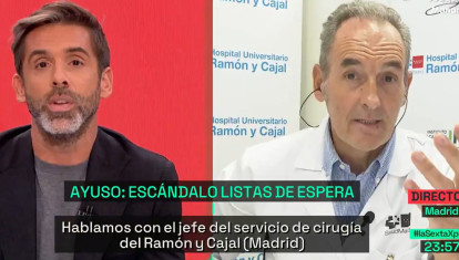 José Yélamo, presentador de La Sexta Xplica, y el doctor Basilio de la Torre
