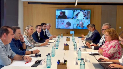Un momento de la reunión de los miembros del Observatorio contra el Absentismo de Baleares.