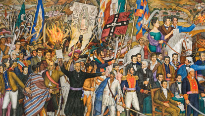 Mural 'Retablo de la independencia' del pintor Juan O'Gorman.