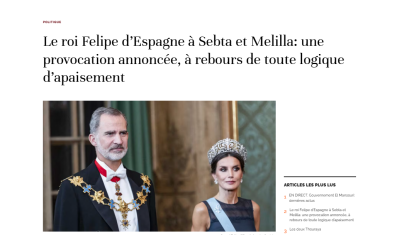 Artículo sobre la visita de los Reyes a Ceuta y Melilla en Le360