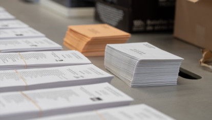 Imagen de archivo de papeletas electorales en unos comicios generales