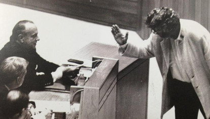 Fraga y Beiras en el Parlamento de Galicia