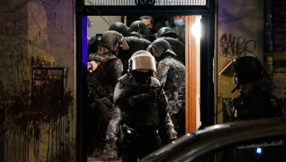 Imagen de archivo de un grupo de antidisturbios ejecutando un desahucio