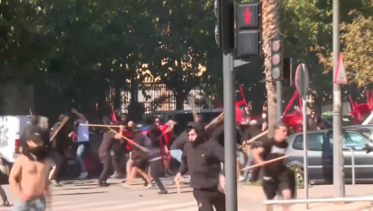 Batalla campal entre ultras de Levante y Sevilla