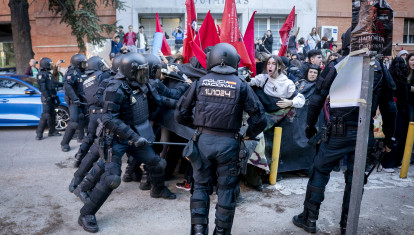Cargas policiales durante una manifestación en el campus de Ciudad Universitaria, a 14 de octubre de 2026