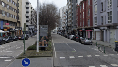 Calle Ramón y Cajal, en el barrio de Cuatro Caminos de La Coruña