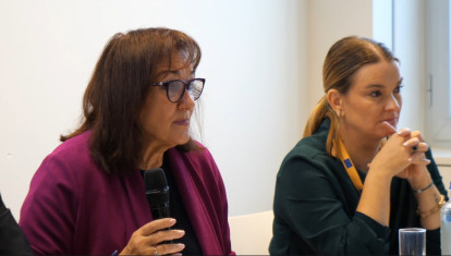 La comisaria europea para el Mediterráneo, Dubravka Šuica, y la presidenta balear