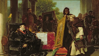 Emperador Carlos V (1500-58) en el convento de Yuste, 1856. Obra de Alfred W. Elmore