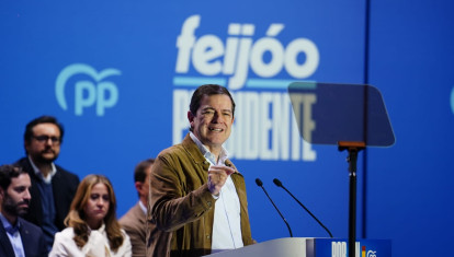 Alfonso Fernández Mañueco, en el mitin popular de Salamanca